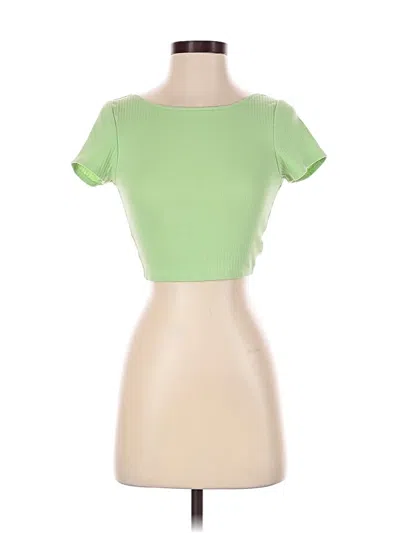 Pre-owned Pacsun Short Sleeve Top Green Sweetheart Neckline Tops