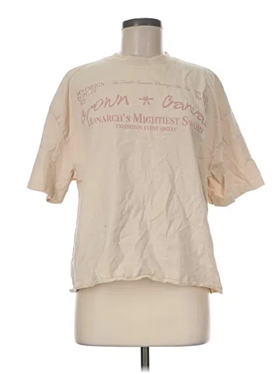 Pre-owned Pacsun Short Sleeve T-shirt In Ivory