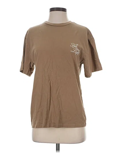 Pre-owned Pacsun Short Sleeve T-shirt In Tan