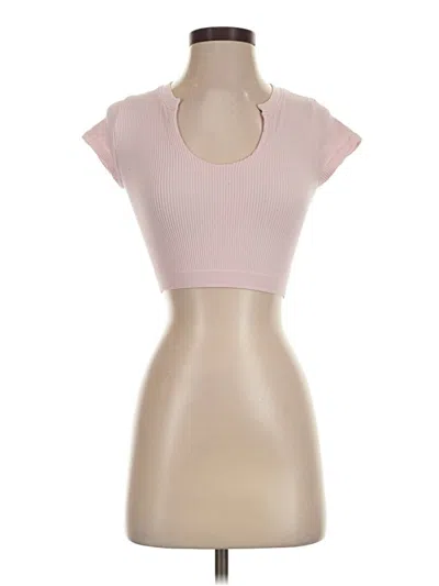 Pre-owned Pacsun Short Sleeve Turtleneck In Pink