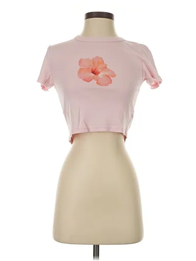 Pre-owned Pacsun Short Sleeve Turtleneck In Pink