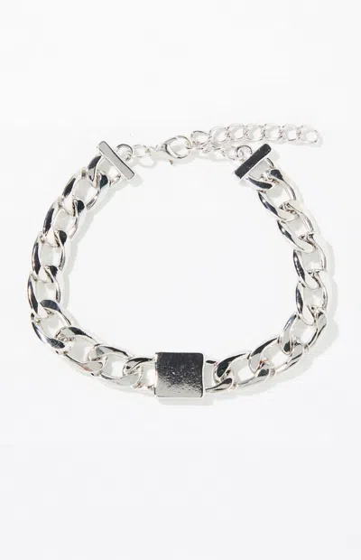 Pacsun Silver Chain Link Bracelet In Metallic
