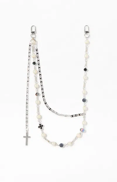 Pacsun Silver Cross Wallet Chain