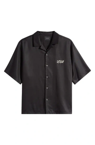 Pacsun Silver Lake Camp Shirt In Black