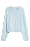 Pacsun Snug Raglan Sleeve Crop Sweater In Celestial Blue