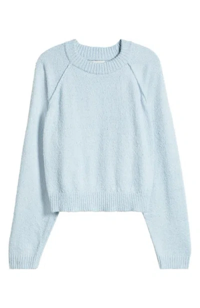 Pacsun Snug Raglan Sleeve Crop Sweater In Celestial Blue