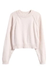 Pacsun Snug Raglan Sleeve Crop Sweater In Lilac Ash