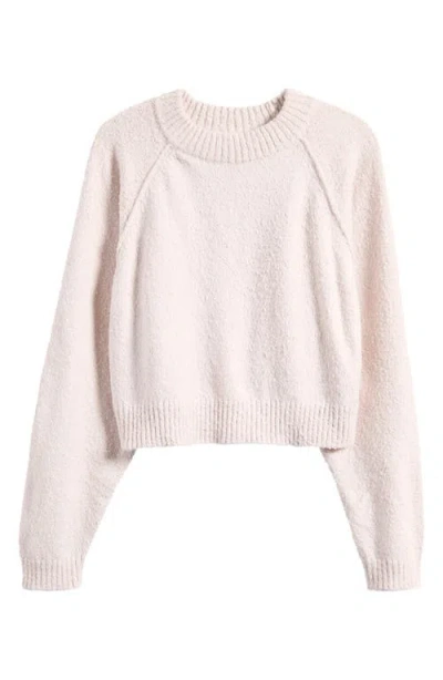 Pacsun Snug Raglan Sleeve Crop Sweater In Lilac Ash