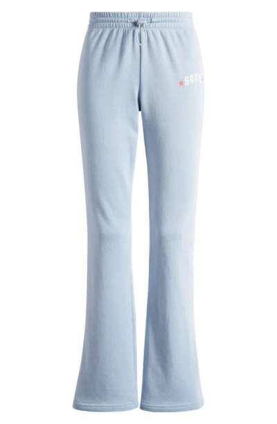 Pacsun Soho Flare Leg Sweatpants In Blue