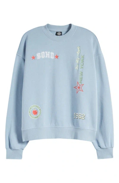 Pacsun Soho Graphic Sweatshirt In Faded Denim