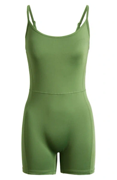 Pacsun Speedwalk Sleeveless Romper In Artichoke Green