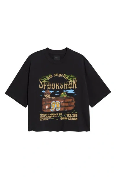 Pacsun Spookshow Cutoff Graphic T-shirt In Black
