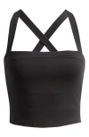 Pacsun Square Neck Tank In Black