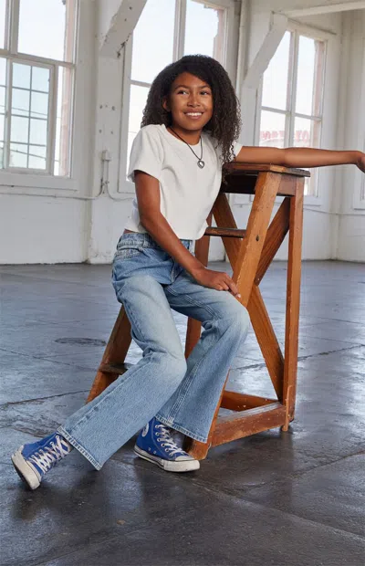 Pacsun Stretch Flare Jeans Medium Blue In Indigo In Multi