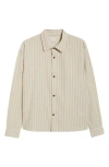 Pacsun Stripe Button-up Shirt In Brown