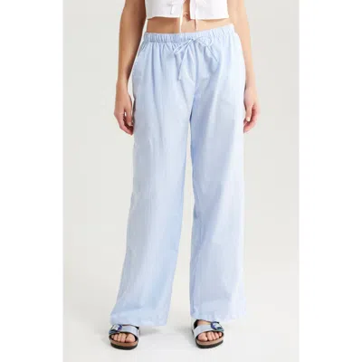 Pacsun Stripe Cotton Blend Drawstring Pants In Blue