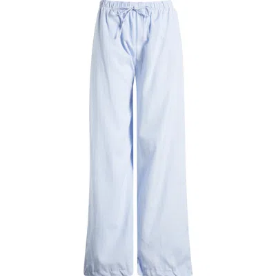 Pacsun Stripe Cotton Blend Drawstring Pants In Navy/white Stripe