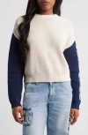 Pacsun Summit Colorblock Cotton Sweater In Peacoat