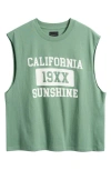 Pacsun Sunshine Graphic Muscle Tank In Green