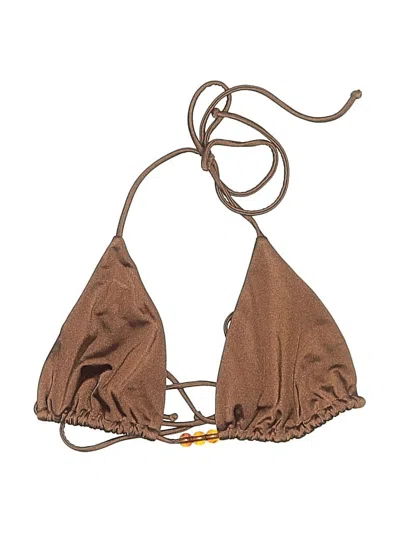 Pre-owned Pacsun Swimsuit Top Brown Swimwear