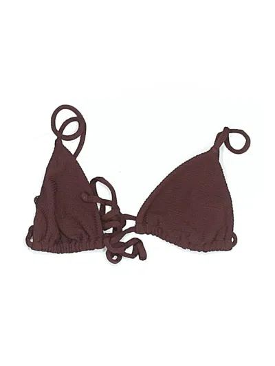 Pre-owned Pacsun Swimsuit Top Burgundy Swimwear