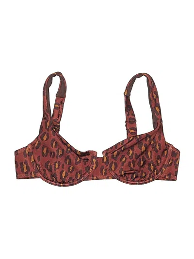 Pre-owned Pacsun Swimsuit Top Burgundy Swimwear
