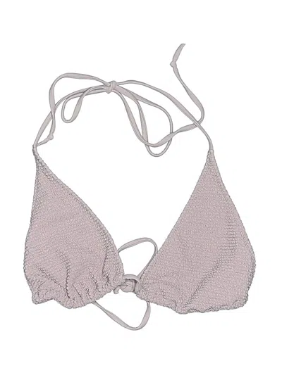 Pre-owned Pacsun Swimsuit Top Gray Halter Neckline Swimwear