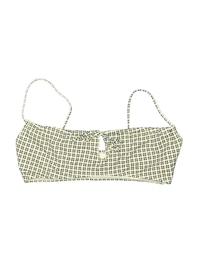 Pre-owned Pacsun Swimsuit Top Ivory Tweed Pattern Swimwear