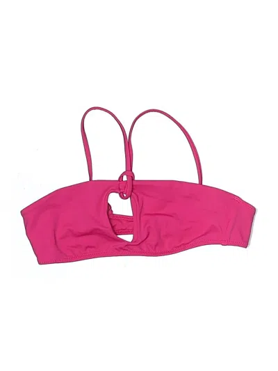 Pre-owned Pacsun Swimsuit Top Pink Solid Pattern Swimwear