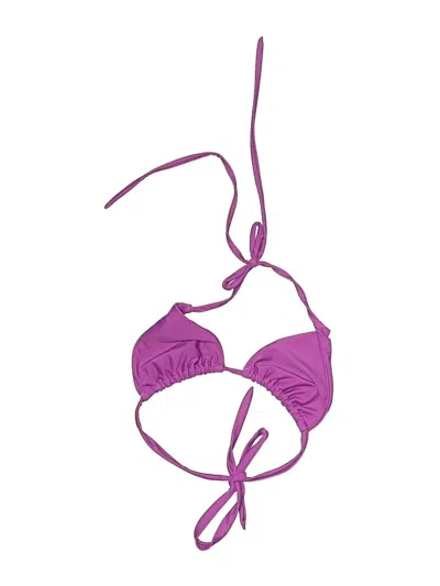 Pre-owned Pacsun Swimsuit Top Purple Hearts Pattern Swimwear