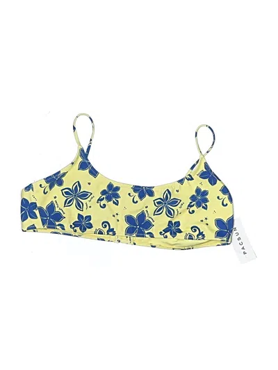 Pacsun Swimsuit Top Yellow Floral Pattern Swimwear
