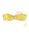 Pacsun Swimsuit Top Yellow Print Pattern Swimwear In Yellow