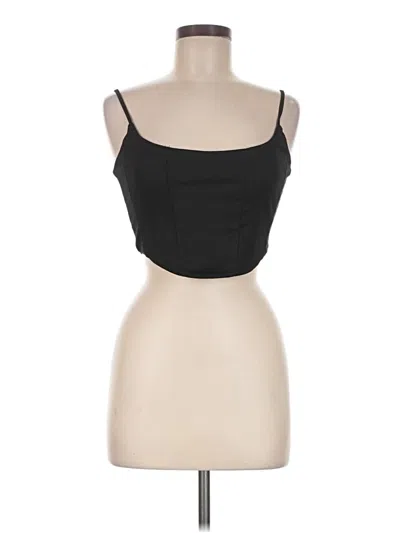Pre-owned Pacsun Tank Top Black Solid Pattern Tops