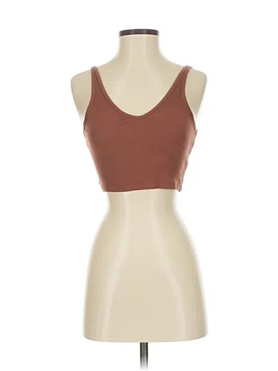 Pre-owned Pacsun Tank Top Brown Strapless Neckline Tops