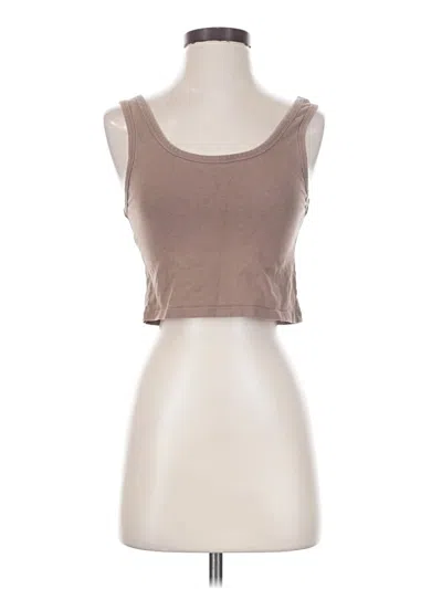Pre-owned Pacsun Tank Top Brown Strapless Neckline Tops