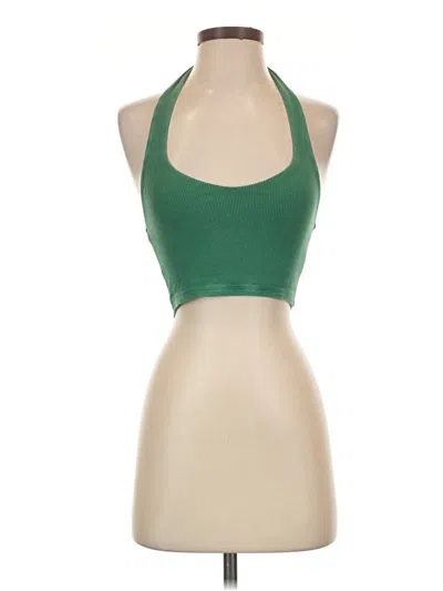 Pre-owned Pacsun Tank Top Green Halter Neckline Tops