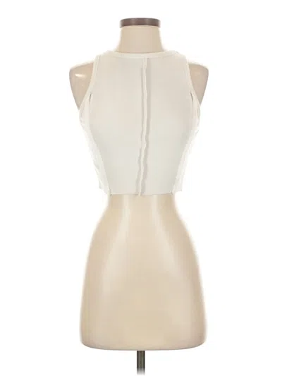 Pre-owned Pacsun Tank Top Ivory Halter Neckline Tops In White