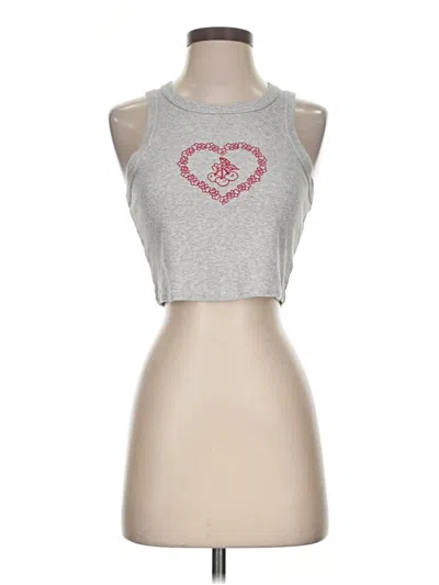 Pre-owned Pacsun Tank Top Silver Halter Neckline Tops