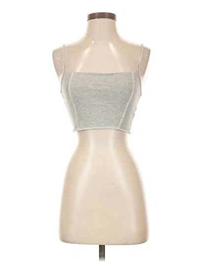 Pre-owned Pacsun Tank Top Silver Strapless Neckline Tops