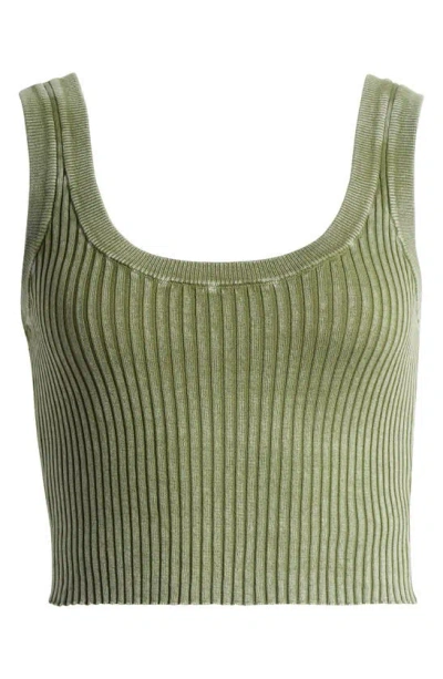 Pacsun Taylor Crop Sweater Tank In Bronze Green