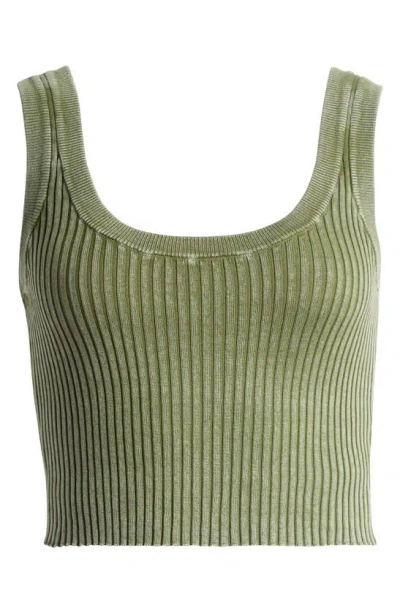 Pacsun Taylor Crop Jumper Tank In Bronze Green