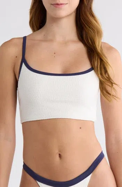 Pacsun Thea Smocked Swim Top In White