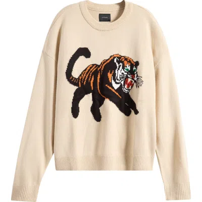 Pacsun Tiger Crewneck Sweater In Neutral