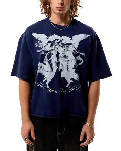 Pacsun Time Waits Cotton Crewneck Graphic T-shirt In Animal Print