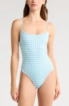 Pacsun Tomi One-piece Swimsuit In Blue