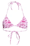 Pacsun Triangle Bikini Top In Pink