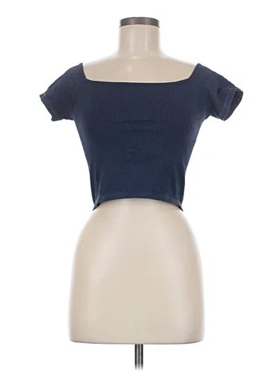 Pre-owned Pacsun Tube Top Blue Strapless Neckline Tops