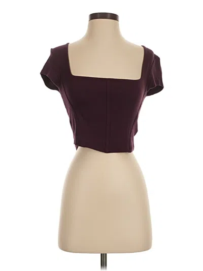 Pre-owned Pacsun Tube Top Burgundy Strapless Neckline Tops