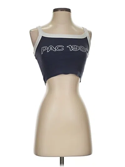 Pre-owned Pacsun Tube Top Silver Strapless Neckline Tops