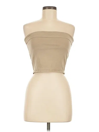 Pre-owned Pacsun Tube Top Tan Strapless Neckline Tops